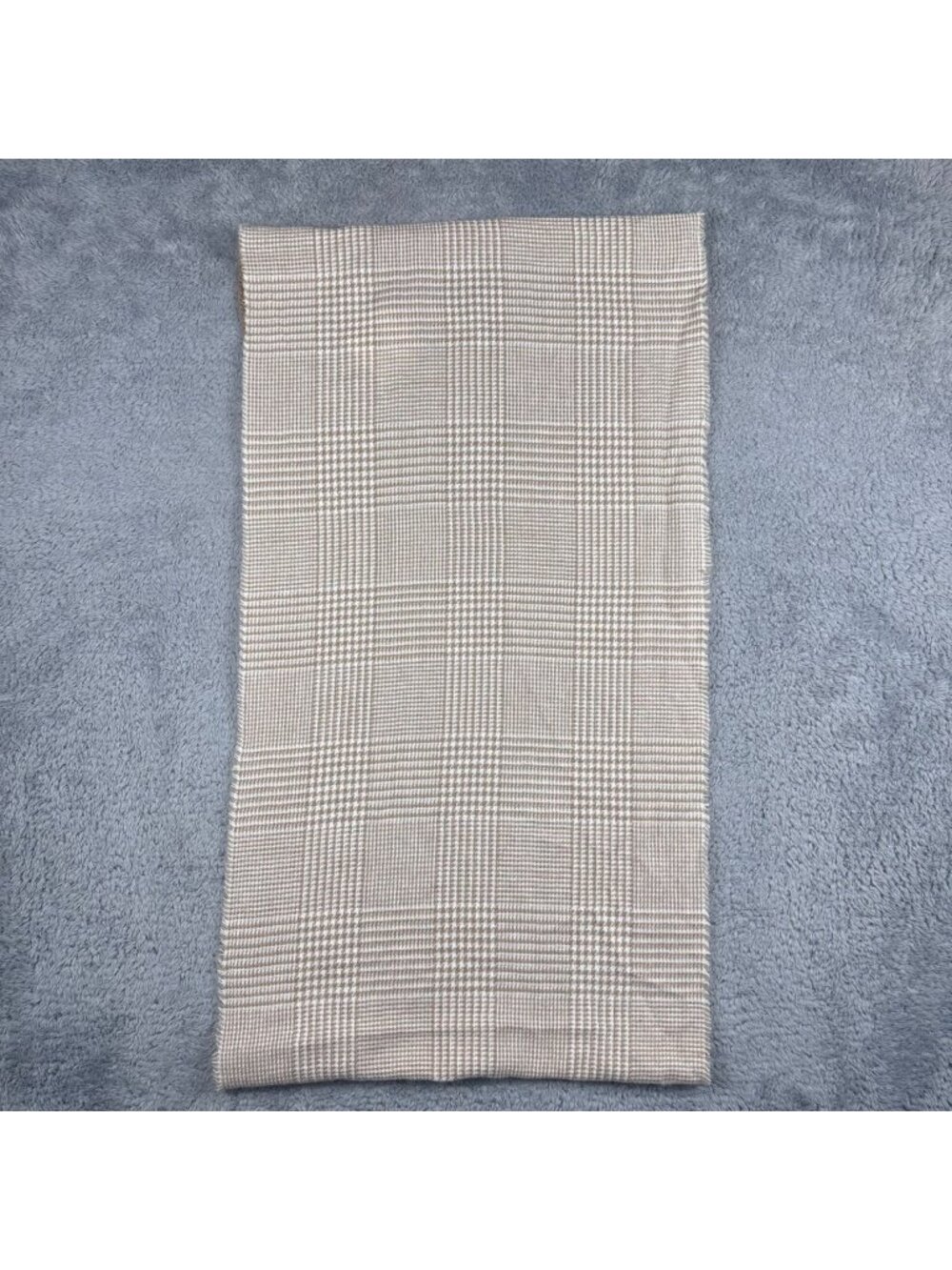 Reversible Brown & Plaid Knit Scarf By My Jessy  100% Acrylic  New With Tags  15
